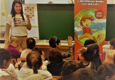 Escola EB1 do Bom João em Faro recebe "Histórias Sorridentes com Ligia Boldori"